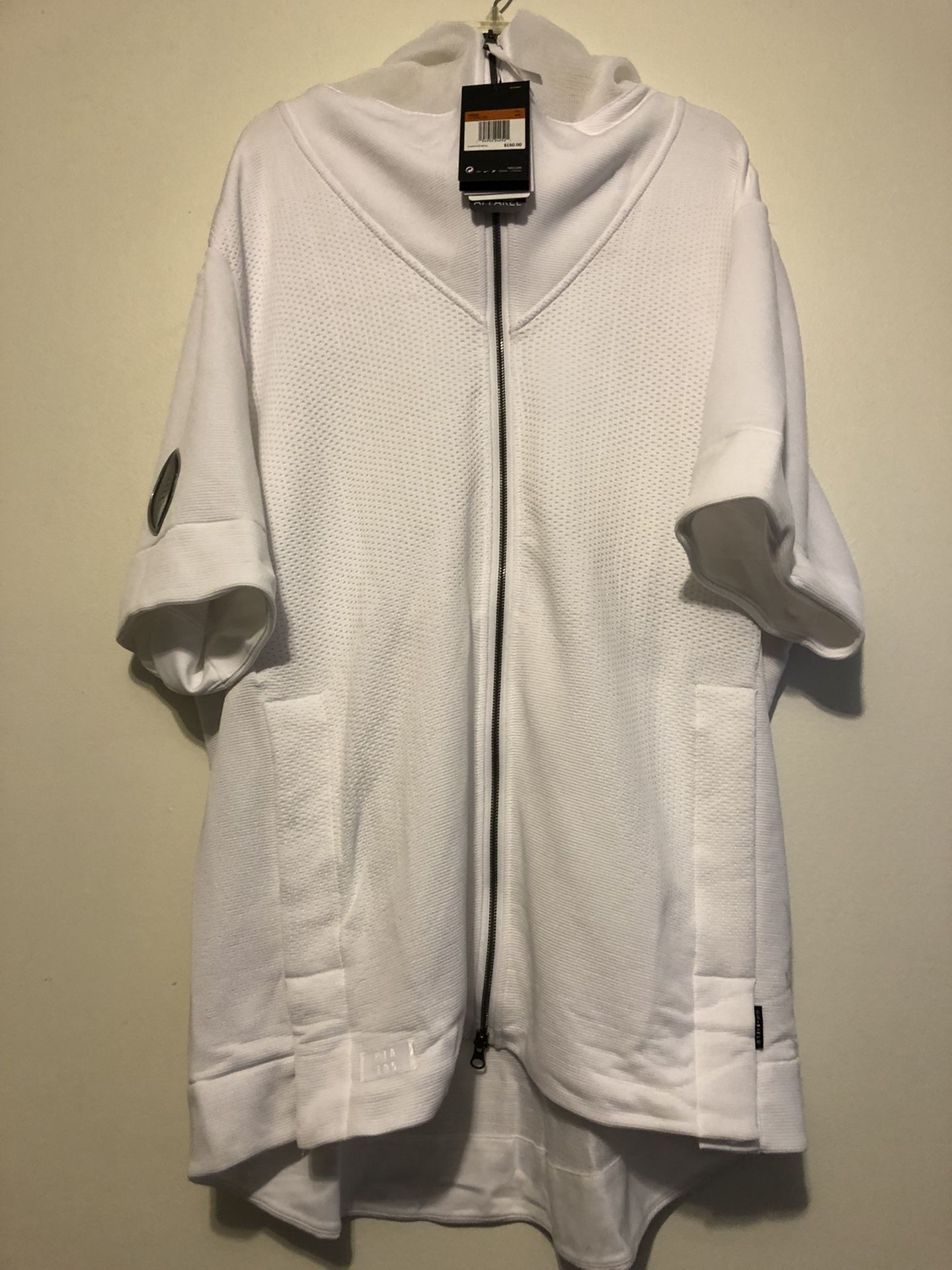 Nike Miami 305 Football Hoodie Short Sleeve Sweatshirt White DH2658-100 Size 2XL