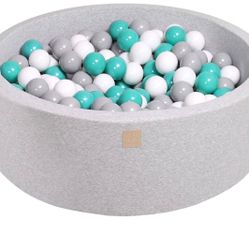 MeowBaby 35 by 11.5 Inch Foam Baby Ball Pit with 200 Foam Balls Included