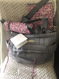 LAURA ASHLEY 4 PIECE DIAPER BAG SET