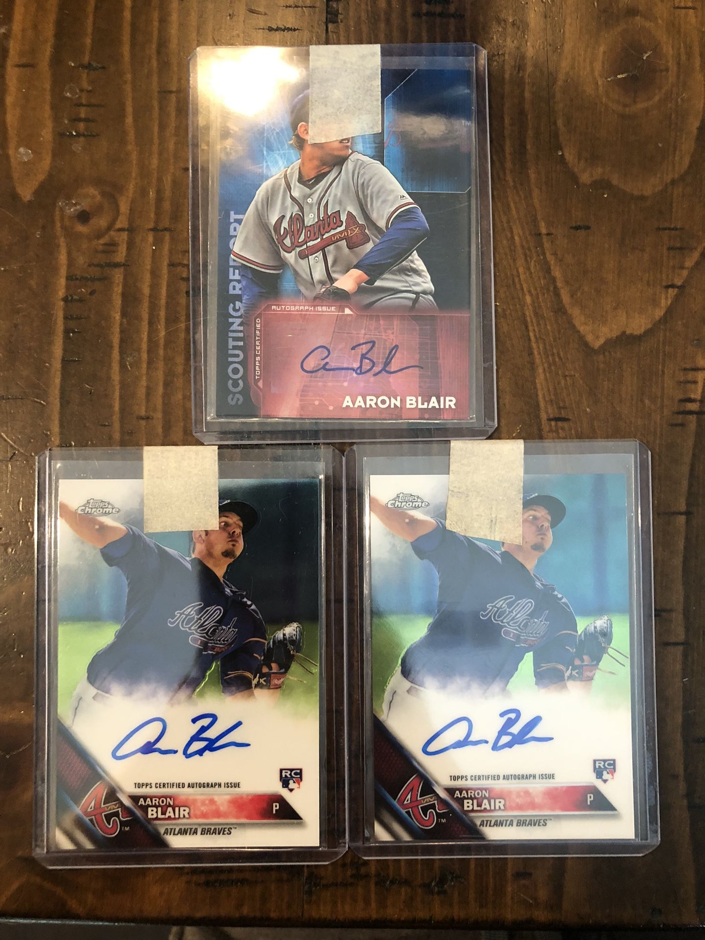 Aaron Blair Autographed Rookie Card Lot