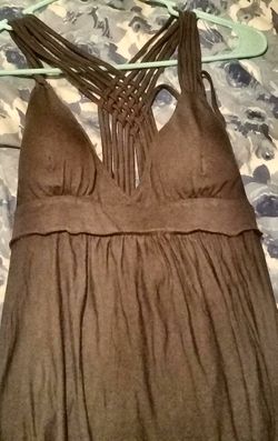 Womens gray muLti Strap Top