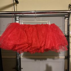 Women’s lace Red Tutu Skirt Large