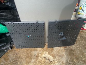 Metal Pegboard Panels – Set of 2