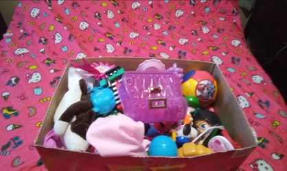 Box Full Of Toys For Girls And Boys