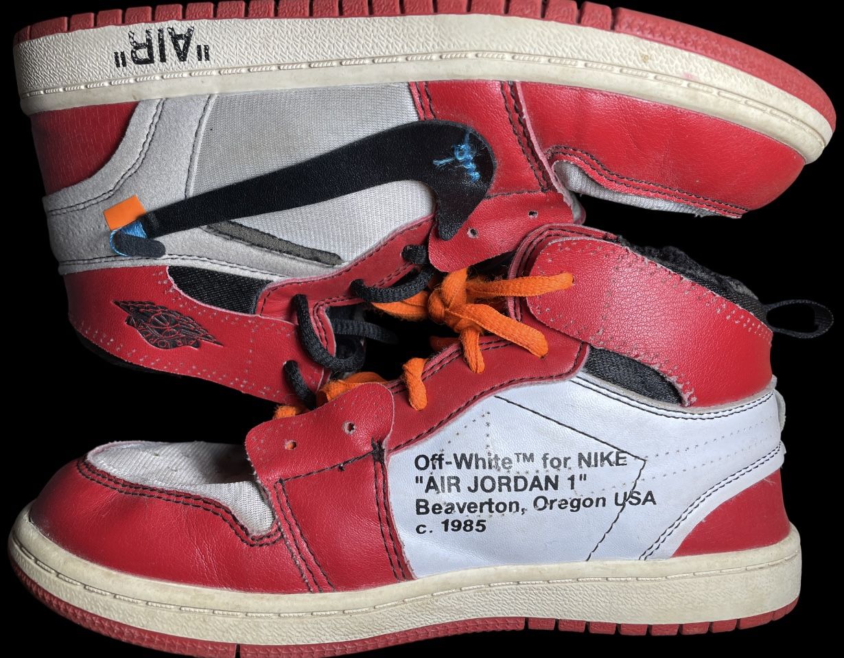 Off-White TM For Nike Air Jordan 1 Sneakers Beaverton, OR Kids Size 3Y