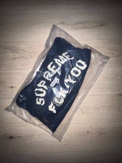 Supreme Fuck You Zip zip Hooded Sweatshirt “Navy”