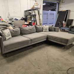 *Same Day Delivery Available!* 
Grey Sofa W/ Ottoman

Sofa