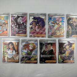 Pokémon TCG English And Japanese Trainer Supporter Full Art Lot 9x