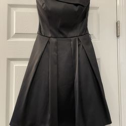 White House Black Market Strapless Black Formal Dress