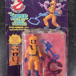 1986 Vintage Real Ghostbusters Peter Venkman Super Fright 5” Yellow Figure