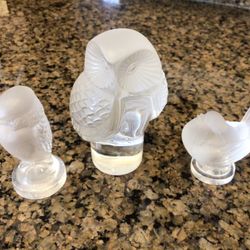 Rene Lalique France Crystal Figurines And Paperweights …. $30 - $50/Each 