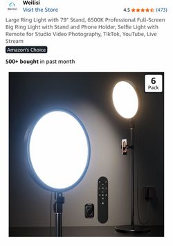 Large Ring Light with 79" Stand