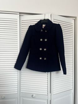 Navy Blue medium size for youth Double-Breasted Pea Coat