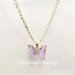 Butterfly Necklace Laminated gold / Oro Laminado