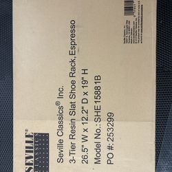 Brand New 3-Tier Shoe Rack (Still Sealed)