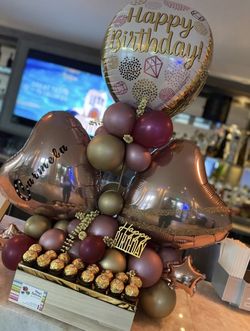 Gift Balloons bouquet- Happy Birthday