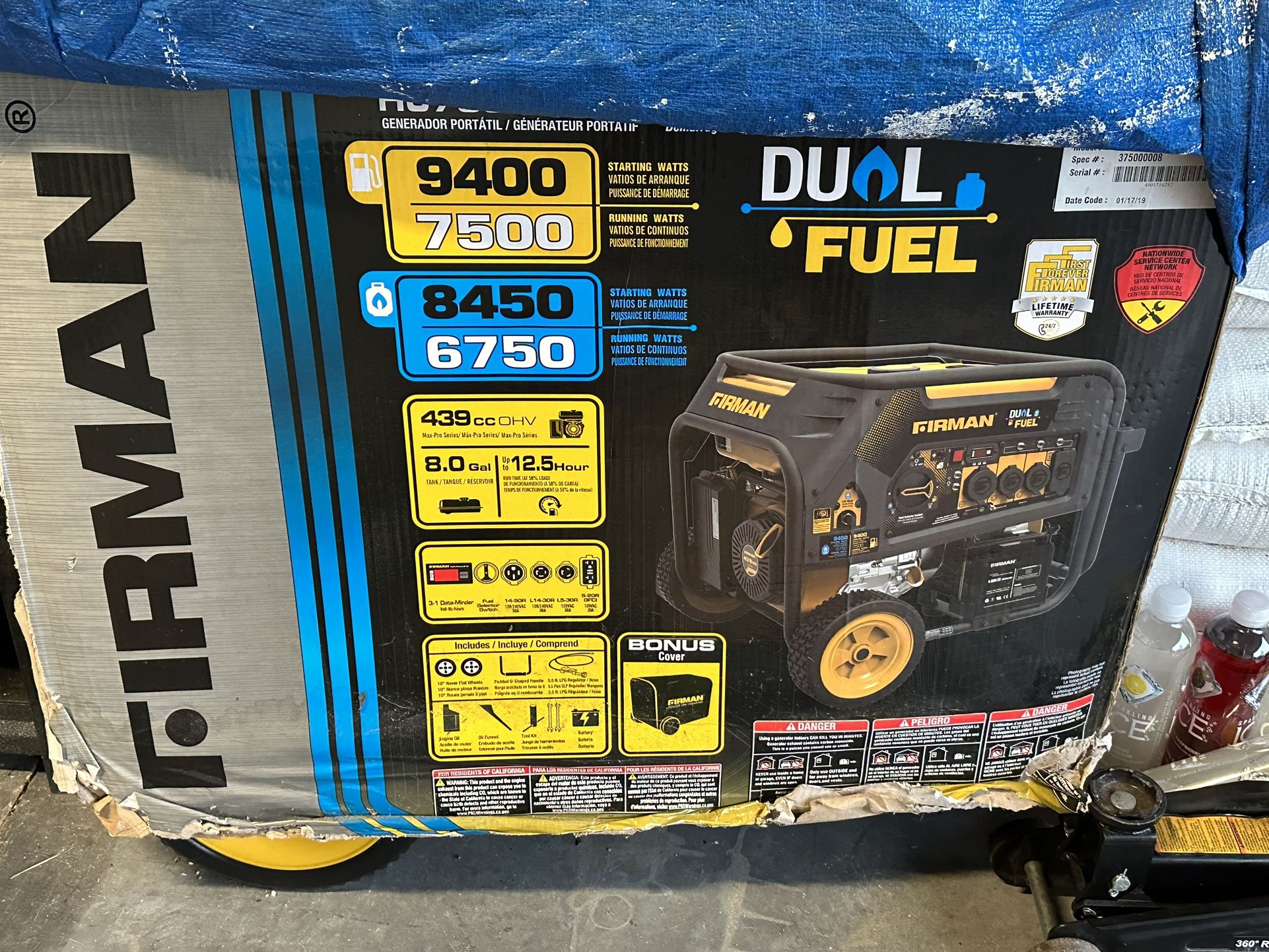 FIRMAN GENERATOR/HIBRYD/GAS/PROPANE