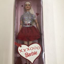 Barbie 1999 Valentine Special Edition 12 Inch Doll - XXXOOO Barbie Doll with Glamour Dress, Shoes and Hairbrush