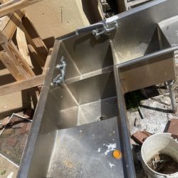 Corner Industrial 3 Sink