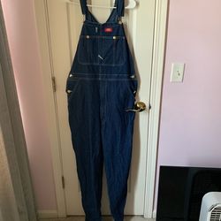 34x32 Navy denim Dickies Bibs