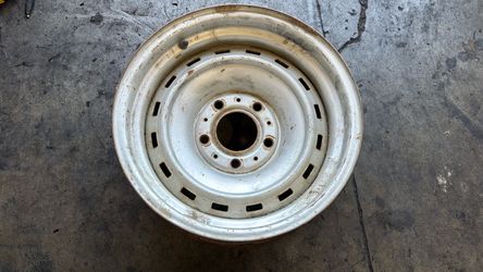 One 15x7 Inch OEM Truck Rally Wheel Chevy C10 or GMC 5 Lug Made in USA