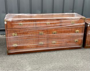 Mid Century Campaign Dresser Set from Thomasville - Delivery Available