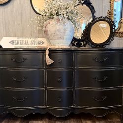 Black French 9 Dr Dresser / Sideboard  