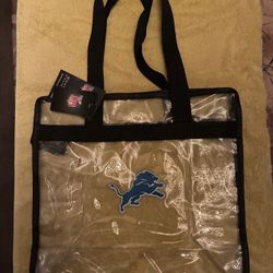 Detroit Lions NFL 12in X 12in X 6 in Officially Licensed Clear Bag 