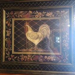 Rooster Framed Art