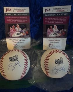 Tommy Edman Signed World Series Baseballs