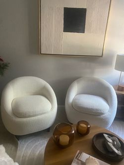 Boucle Accent chair set of two $250
