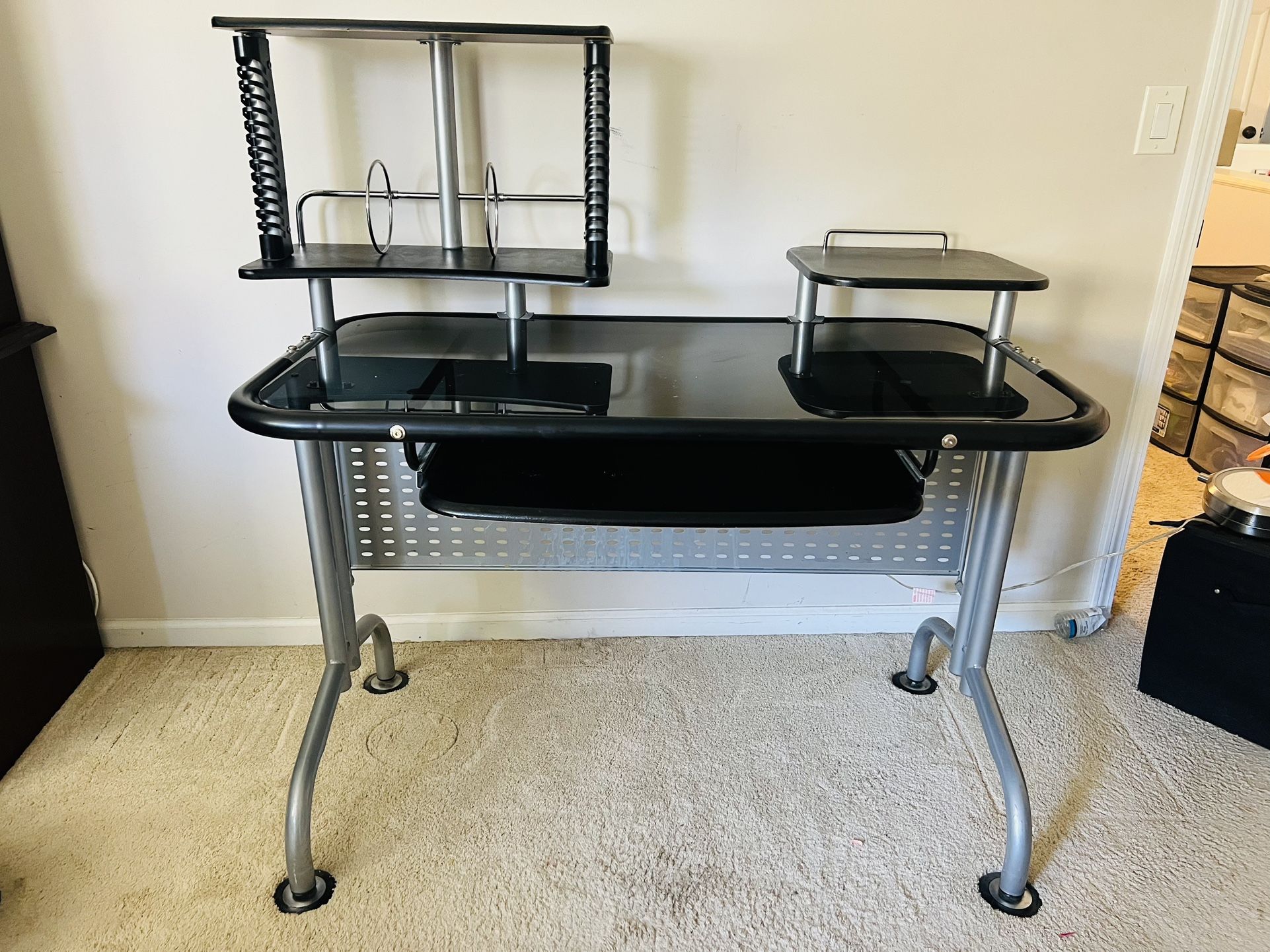 Office desk set With Bookshelf And Filing Cabinet