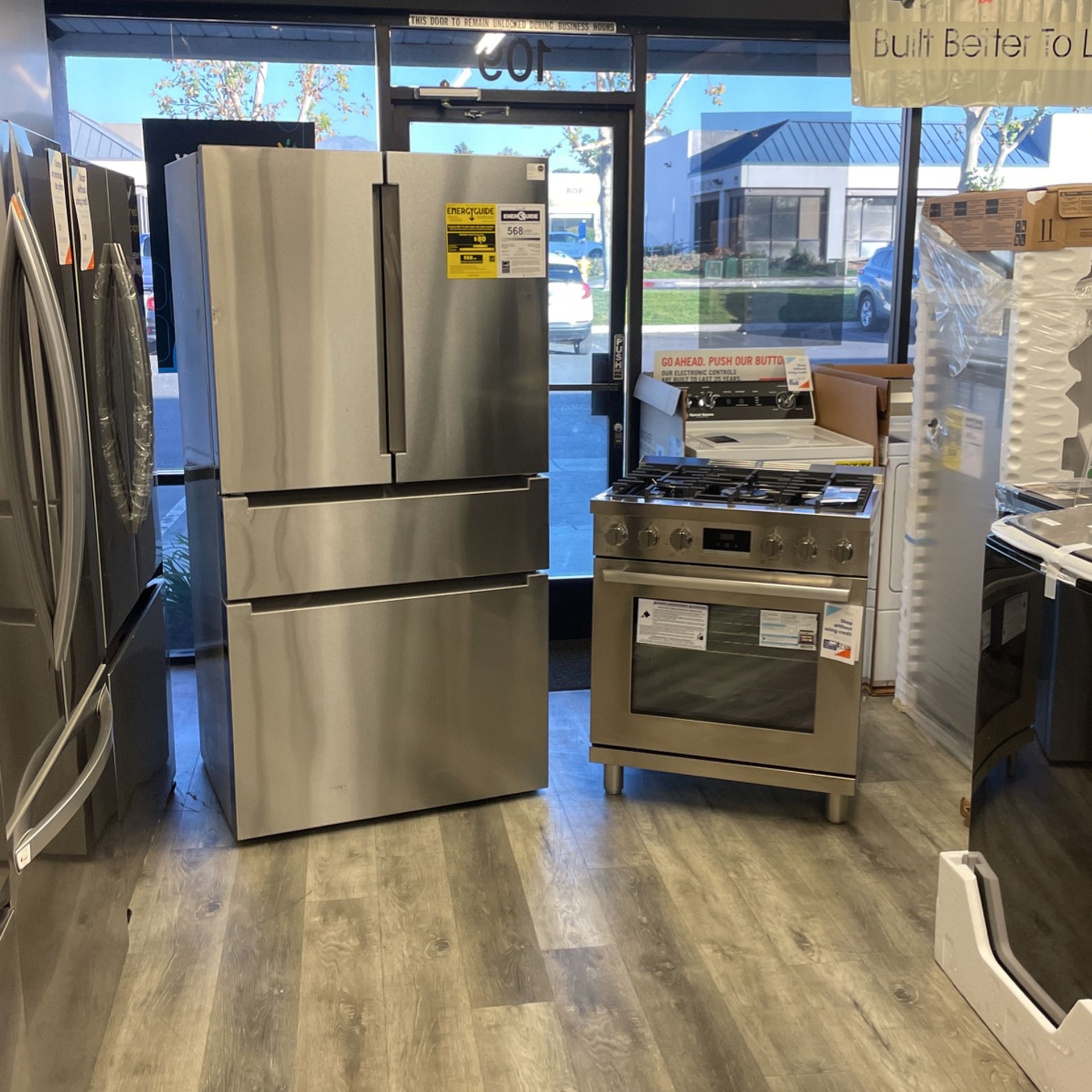 Bosch 800 Series Vita Fresh Refrigerator & Bosch 800 Series Gas Range Stainless Steel🙌Manufacture Warranty Included🙌