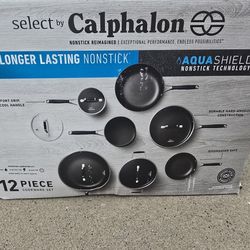 Calphalon Select Aqua Shield 12 PC Nonstick Cookware Pan Set