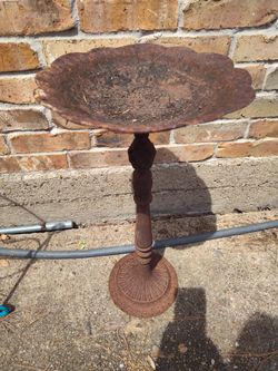 Rustic IRON bird bath DE FIERRO PESADO PARA su Jardin de PAJARROS