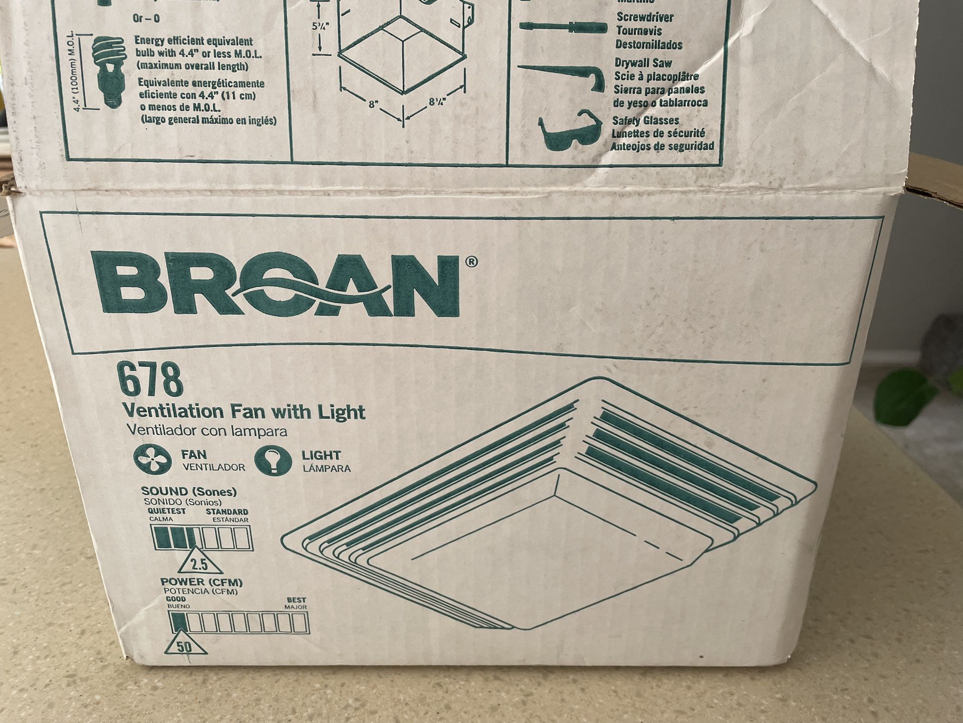 Ventilation Fan With Light
