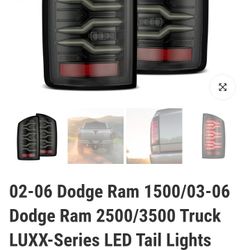 02-06 Dodge Ram 1500/03-06 Dodge Ram 2500/3500 Truck LUXX-Series LED Tail Lights Alpha-Black