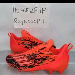 Adidas Adizero 12.0 Poison Solar Red Black Football Cleats Sz 10 NEW IG7207 RARE