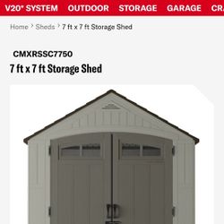 CRAFTSMAN 7X7 PLASTIC SHED BRAND NEW OPEN BOX CAN DELIVER 