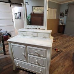 2 White Hardwood Dressers