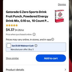 Gatorade Zero 10 Packets