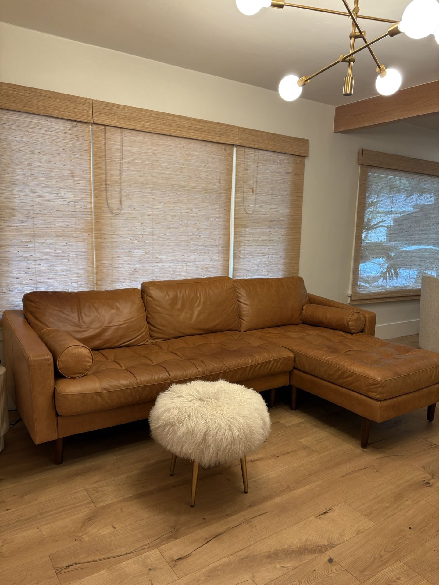 Poly & Bark Real Leather Sectional