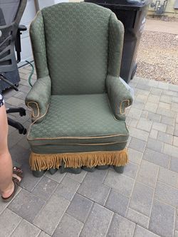 Vintage Antique Chair Rocking Rocker Green