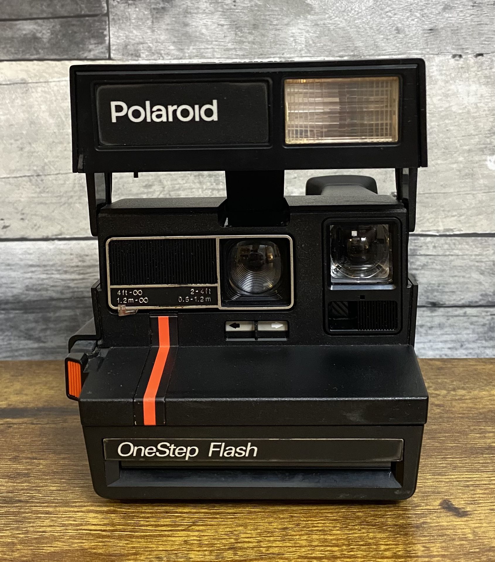 Polaroid Red Stripe One Step Flash Instant 600 Film Camera