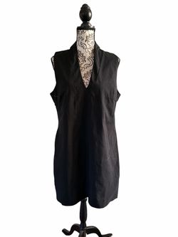 Gretchen Scott Designs Black Sleeveless V-Neck The Countess Dress - Solid