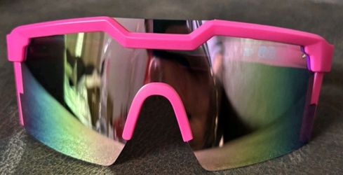 New Heat Wave Visual Z87+ Pink Mirrored Sport Safety Glasses UV400 Construction