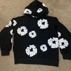 Denim Tears Hoodie Black And White Men Size XL