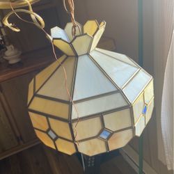 Old Hanging Light Stain Glass Free