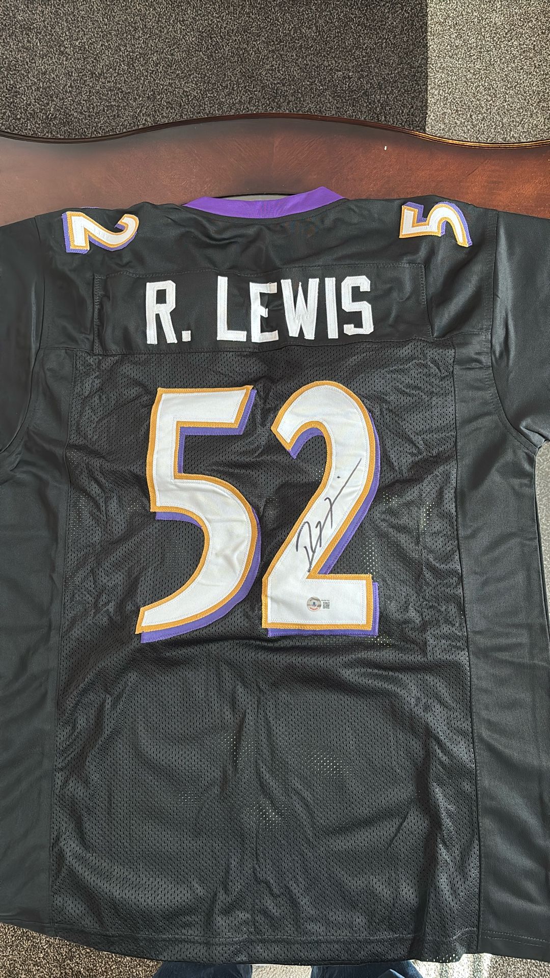 Ray Lewis Autographed Signed Baltimore Ravens Jersey HOF Beckett BAS COA Beautiful