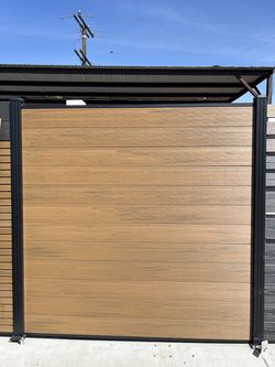 Fire Retardant Teak color Composite Fence